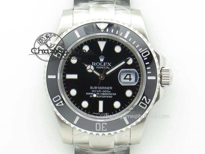 0107 Daytona 116515 Noob 1:1 Best Edition RG Black Dial On Black Leather Strap A NewStyle 3789